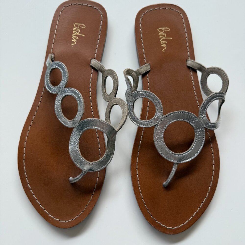 Boden Silver Sandals - size 40 - Picture 2 of 4
